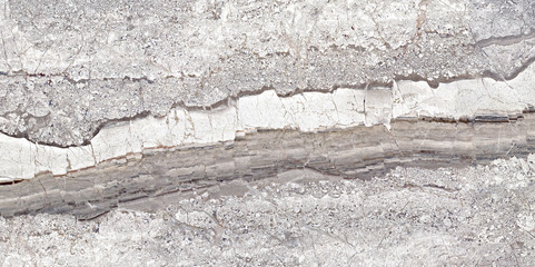 Naklejka na ściany i meble Gray travertine stone surface. Natural stone background