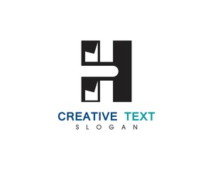 H Letter Logo Template Design Vector illustration