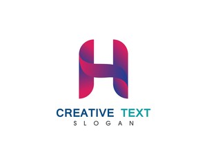 H Letter Logo Template Design Vector illustration