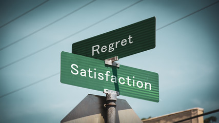 Street Sign Satisfaction versus Regret