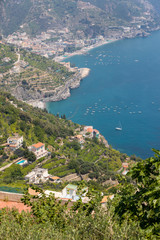 View over Gulf of Salerno from Ravello, Campania, Italy