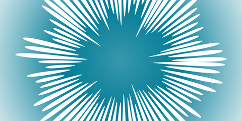 Abstract background with white lines on blue-green background