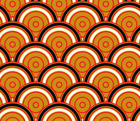 asian waves seamless ivory gold red