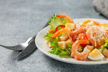 Seafood caesar salad