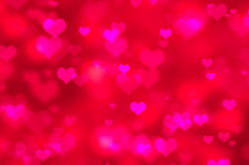Pink Shiny Heart Abstract Background - Valentines Day