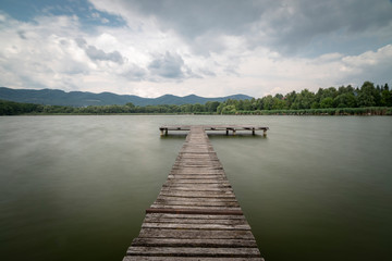 Fototapeta premium Molo na stawie Jenoi-to, Węgry