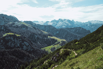 Fototapeta premium mountains view clouds alps nature