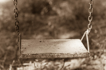 empty, swing, chain, childhood, fun, playground, park, nobody, outdoor, play, nature, old, metal,...
