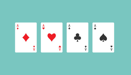 Playing cards icon. Vector illustration, flat design.