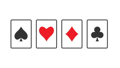 Playing cards icon. Vector illustration, flat design.