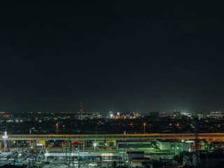 千葉県木更津市の高台からの夜景