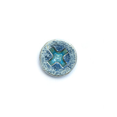 Screw heads, nuts, rivets isolated on white.