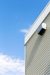 Side view building with blue sky
