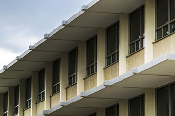 Side view old building design