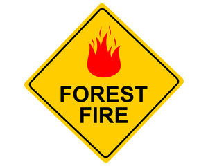 Obraz premium Warnschild Forest Fire