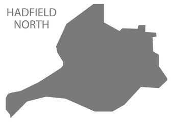 Hadfield North grey ward map of High Peak district in East Midlands England UK