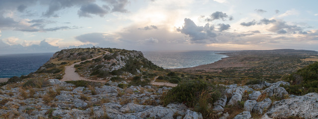 Cape Greko national park view. Cyprus, spring time.