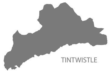 Tintwistle grey ward map of High Peak district in East Midlands England UK