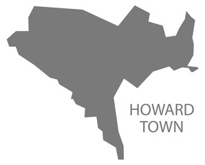 Howard Town grey ward map of High Peak district in East Midlands England UK