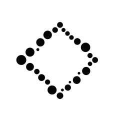 Minimal circle badge background frame - monochrome geometrical abstract modern vector illustration with blank space in the center