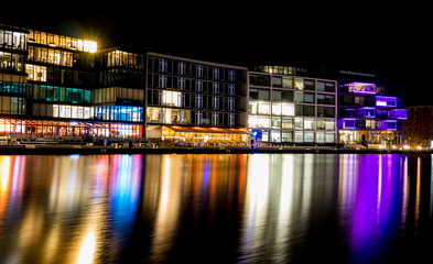 Münster Hafen bei Nacht © Patrick Niebergall