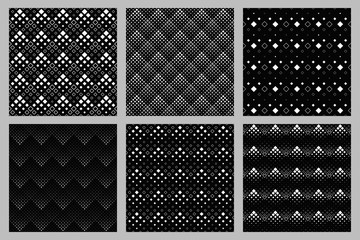 Square pattern background set - geometrical repeating abstract vector design from squares