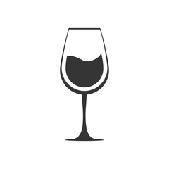 wine glass icon symbol template black color editable. simple logo vector illustration for graphic and web design.