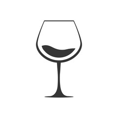 wine glass icon symbol template black color editable. simple logo vector illustration for graphic and web design.