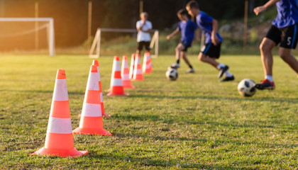 Football soccer training for boys - Powered by Adobe