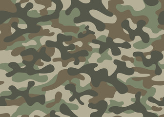 Seamless camouflage pattern. Khaki texture, vector illustration military repeats army green hunting print