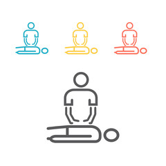 Massage line Icon. Vector sign for web graphics