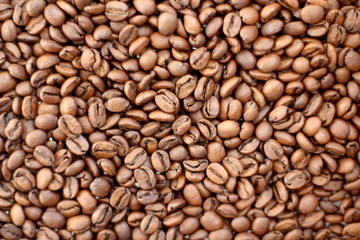 roasted coffee beans background 