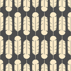 Feather pattern seamless. bird feather background. vector texture
