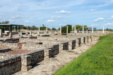 Obraz na płótnie Canvas The ruins of Gorsium-Herculia, village of the Roman Empire in Tac, Hungary.