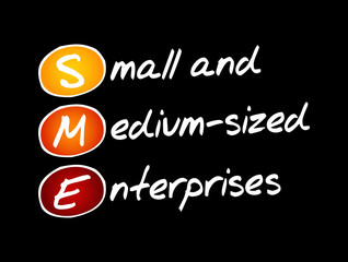 SME - Small And Medium-sized Enterprises acronym, business concept background