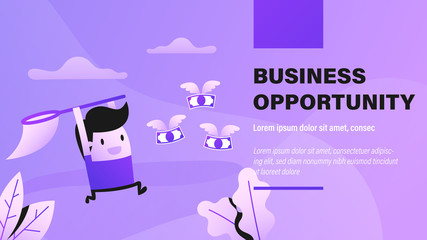 Business Opportunity. Presentation Background with Concept Illustration.