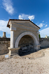 Fountain in Gorsium-Herculia, village of the Roman Empire in Tac, Hungary.