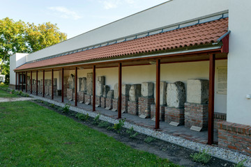 Museum building of Gorsium-Herculia, village of the Roman Empire in Tac, Hungary.