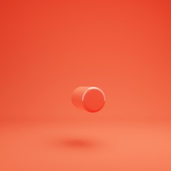 Point symbol. Living Coral font with glossy reflections and shadow