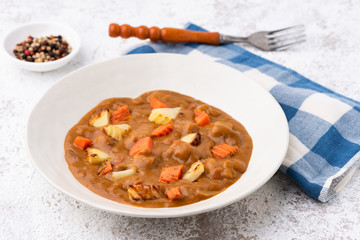 curry with potato and carrot Japan food background