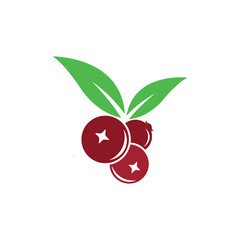 Set of fresh cranberry logo template vector icon illustration concept
