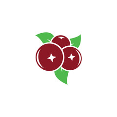 Set of fresh cranberry logo template vector icon illustration concept