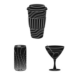 Isolated object of drink and bar icon. Collection of drink and party stock symbol for web.