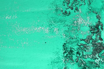 teal, sea-green big scratches on brushed stucco texture - pretty abstract photo background