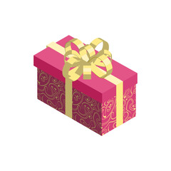 Gift box icon isolated on white background.