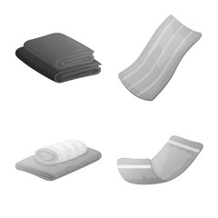 Vector design of cotton and bathroom icon. Set of cotton and clean stock symbol for web.