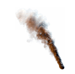 dense mysterious smoke isolated on white background - 3D illustration of smoke