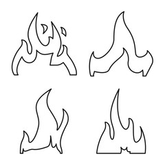 Vector illustration of blaze and campfire symbol. Collection of blaze and danger stock vector illustration.