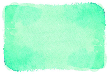 Abstract mint green painted watercolor texture