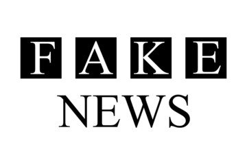 Fake news banner isolated on white background. Vector illustration